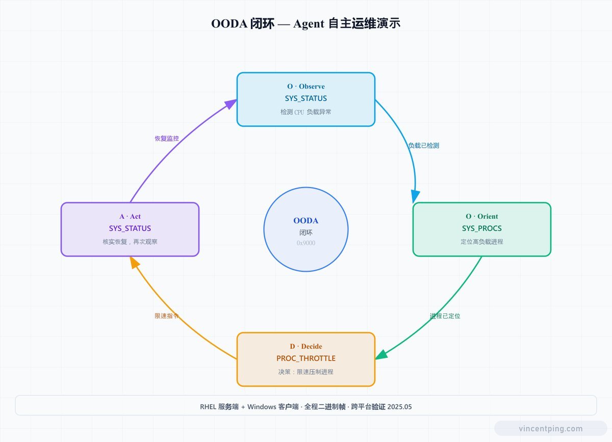 OODA 闭环 — Agent 自主运维演示